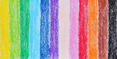 Multicolored crayon on paper drawing background. Colored crayon background Stock Photos