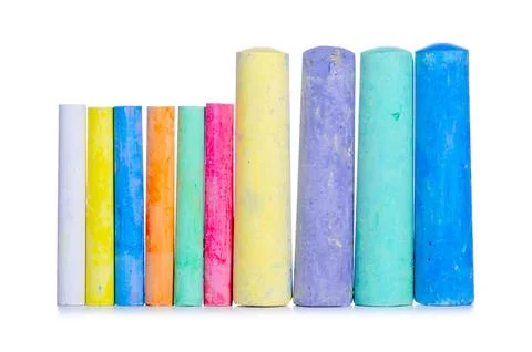 Multicolored crayons drawing Stock Photos