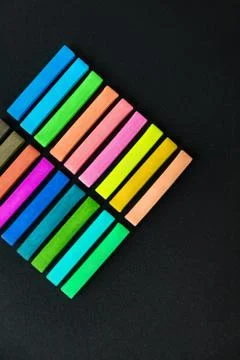 Multicolored crayons Stock Photos