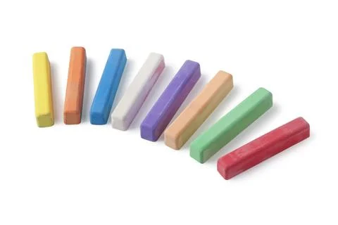Multicolored crayons Stock Photos