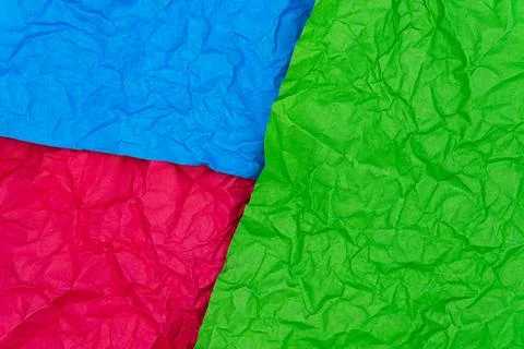 Multicolored crumpled paper texture background. Wrinkled paper surface Stock-Fotos