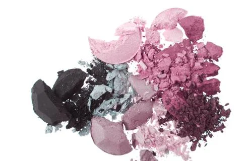 Multicolored crushed eyeshadows Stock Photos