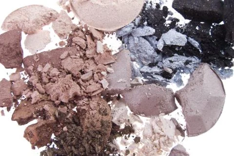 Multicolored crushed eyeshadows Stock Photos