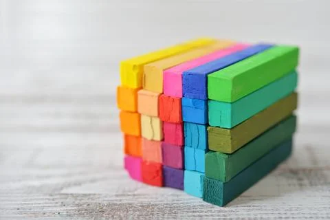 Multicolored cube Stockfoto's