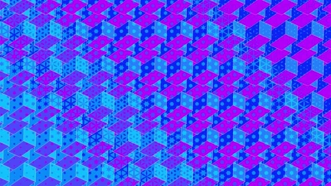 Multicolored Cubes Gradient Forms Overla... | Stock Video | Pond5
