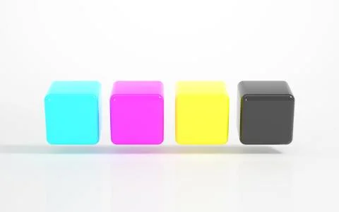  multicolored cubes Stock Illustration