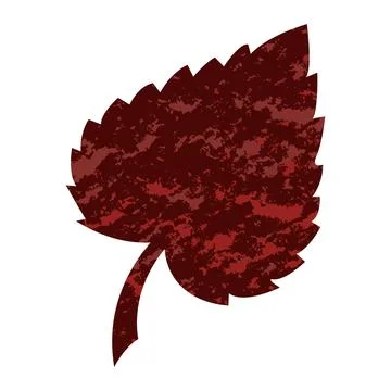 Multicolored dark autumn leaves vector flat isolated illustration on white Stock Illustration