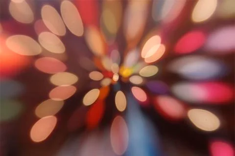 Multicolored defocused bokeh lights background Stock Photos