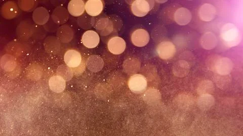 Multicolored defocused bokeh lights background - horizontal wallpaper, poster Stock Photos