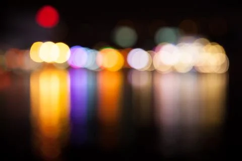 Multicolored defocused lights Stock Photos