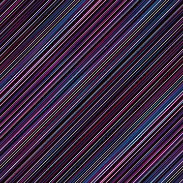 Multicolored diagonal stripes on a black background. Seamless repeating pattern. Stock Illustration