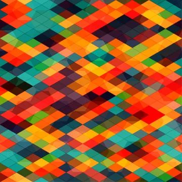 Multicolored diamond seamless Stock Illustration