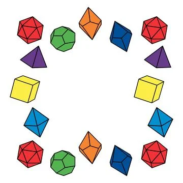 Multicolored dice frame in square shape, vector イラスト素材