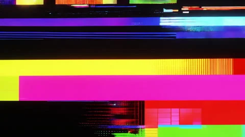 Multicolored Digital Glitch Background with High-Speed Looping Motion Vídeo Stock 328948594