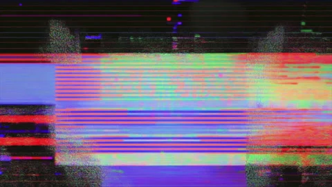 Multicolored digital glitch, screen noise, effect with retro interference. Stock Footage 281578406
