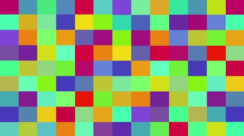 Multicolored Digital Mosaic Stock Footage 63984124