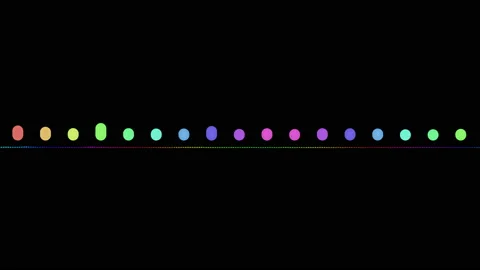 Multicolored digital sound wave equalizer. Stock Footage 218416396