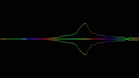Multicolored digital sound wave equalizer. Stock Footage 218416400
