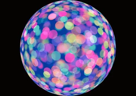 Multicolored discoball with clipping path Stock-Illustration