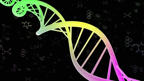 Multicolored  DNA molecule Stock-Footage 170717722