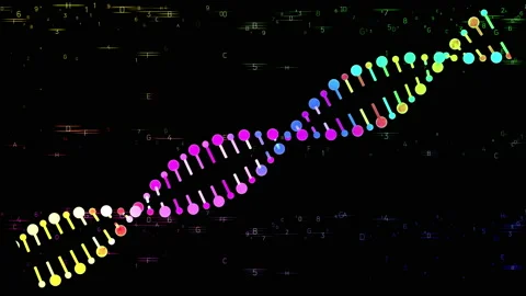 Multicolored DNA molecule Stock-Footage 170877044