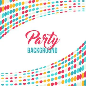Multicolored dot background for disco party poster Stock Illustration