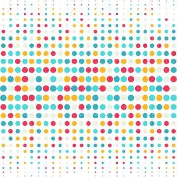 Multicolored dot background for disco party poster Stock Illustration