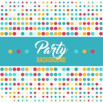 Multicolored dot background for disco party poster Stock Illustration