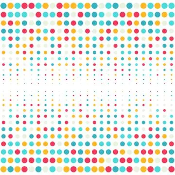Multicolored dot background for disco party poster Stock Illustration