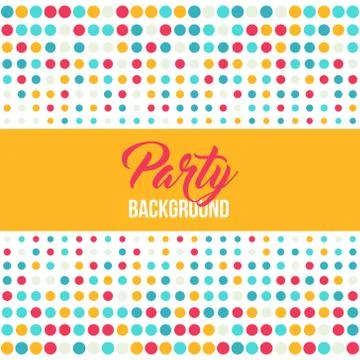 Multicolored dot background for disco party poster Stock Illustration