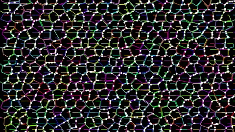 Multicolored dots on black background. Stock Footage 228553565
