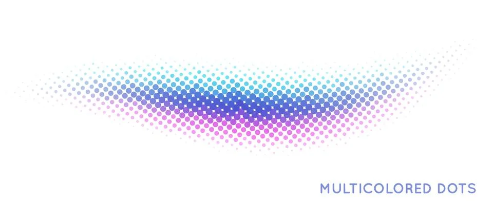 Multicolored dots. Minimal vector graphics Stock Illustration