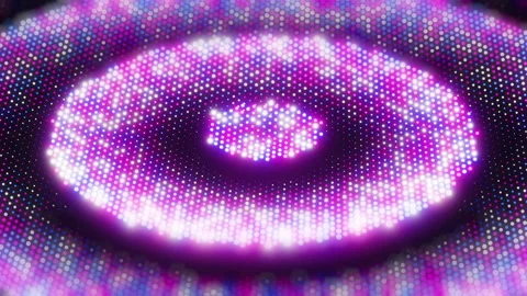 Multicolored dots oscillating from a musical beat. Infinitely looped animation. Stock Footage 196874677