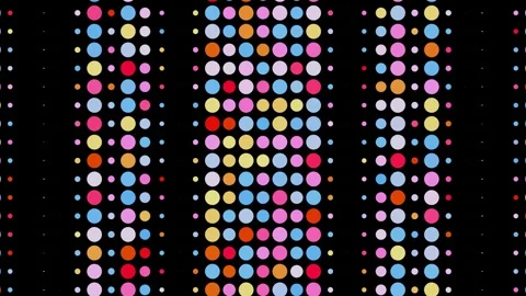 Multicolored Dots: Vibrant VJ Loop Video stock 269005234
