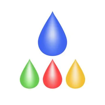 Multicolored drops. Vector illustration. Stock Illustration