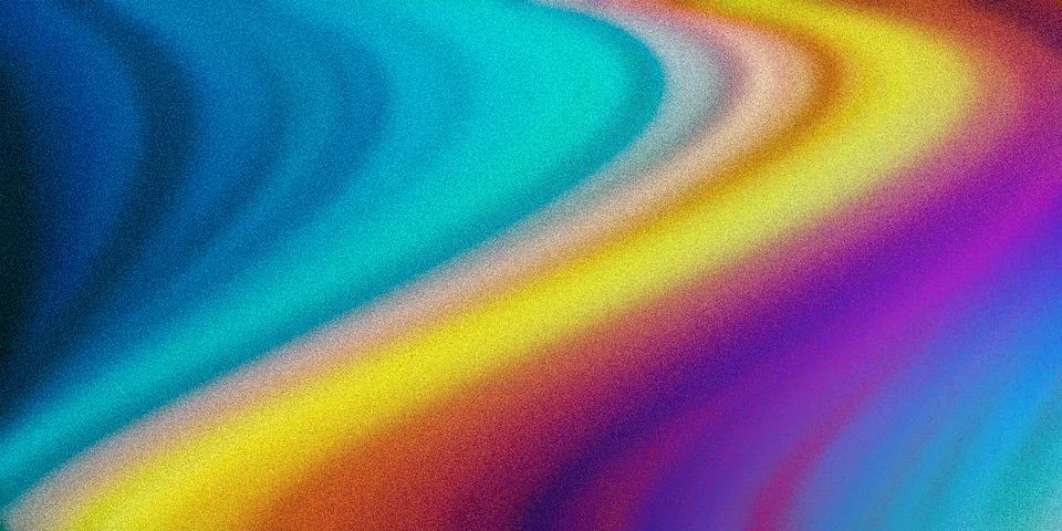 Multicolored dune waves in dark mix blue neon yellow purple red azure turqu.. 스톡 일러스트