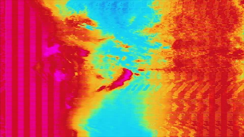 Multicolored dynamic sci-fi dreamy shimmering background. Light distortions. Video stock 151224049