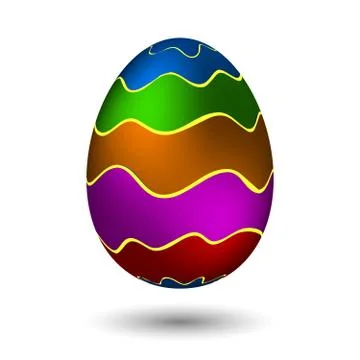 Multicolored Easter egg Stock Illustration