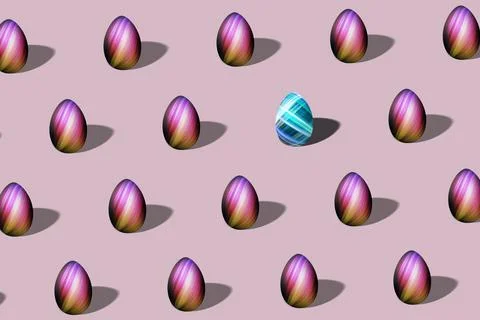 Multicolored Easter egg pattern made, Rainbow, Black Stockillustratie