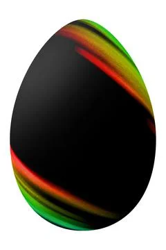 Multicolored Easter Egg, Rainbow, Black Illustrazione stock