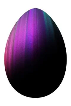 Multicolored Easter Egg, Rainbow, Black Stock Illustration
