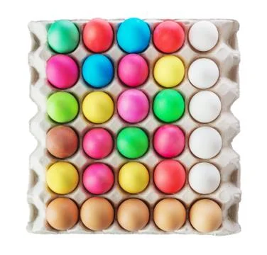 Multicolored easter eggs Photos