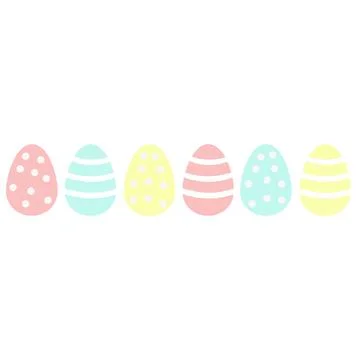 Multicolored Easter eggs. Vector. pink, blue, yellow Stock Illustration