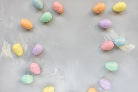 Multicolored eggs decoration. Easter concept Foto stock