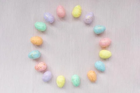 Multicolored eggs decoration. Easter concept Stock-Fotos