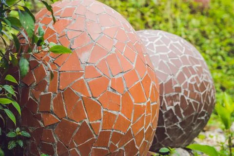 Multicolored eggs in the grass. Easter eggs hunt, outdoors. Celebrating Easter 스톡 사진