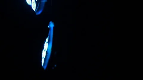 Multicolored electric lights in the dark Stock Footage 84547696