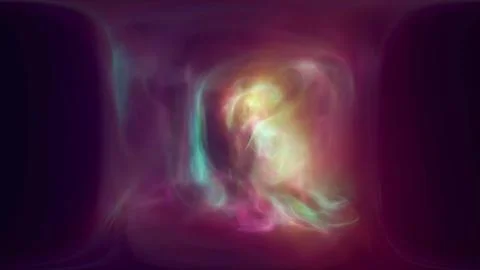 Multicolored energy magic waves and lines of liquid plasma smoke particles .. 스톡 일러스트