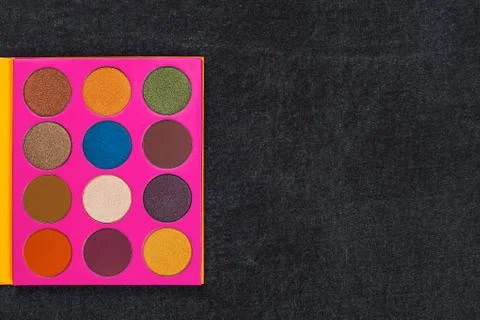 Multicolored eyeshadow set Stock Photos