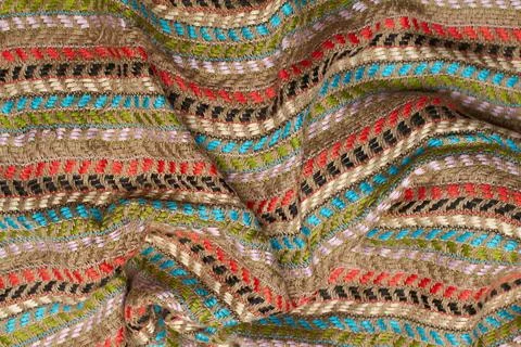 A multicolored fabric in a close up view Foto stock